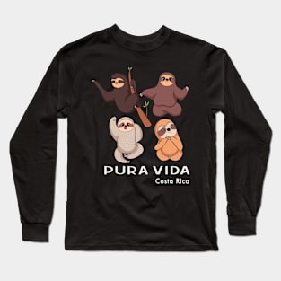 Pura Vida Sloths Long Sleeve T-Shirt